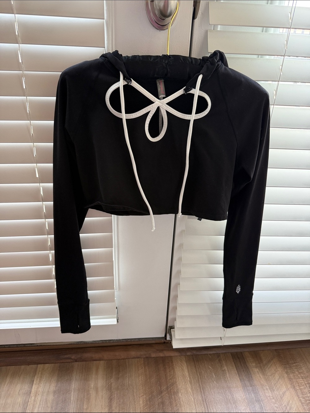 FP Movement by Free People Cropped Black Hoodie
